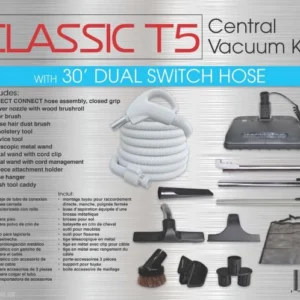 Titan Central Vacuum Kit 06-4915-67 T5 Classic 30Ft DC With Poly-V/T5