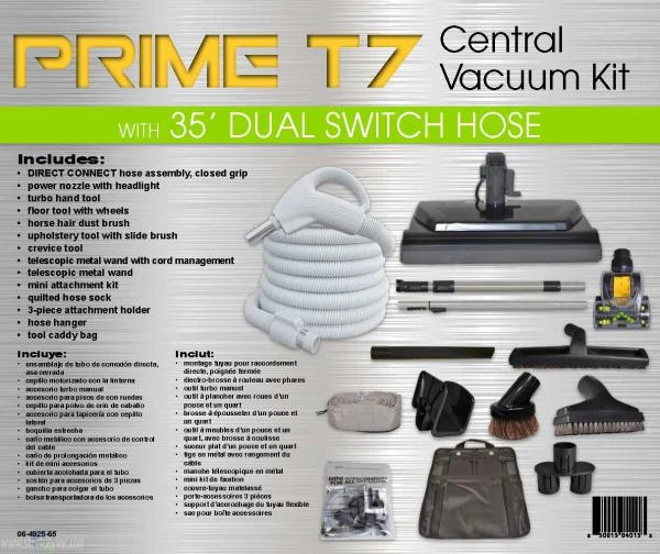 Titan Central Vacuum Kit 06-4925-65 T7 Prime 35Ft DC With Titan deluxe power nozzle Titan Central Vacuum Kit 06-4925-65 T7 Prime 35Ft DC With Titan deluxe power nozzle