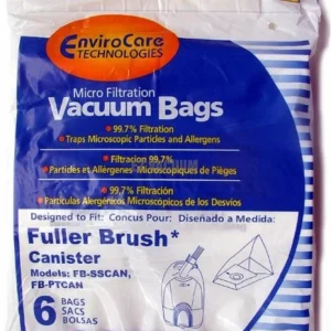 EnviroCare 848 Fuller Brush Microfiltration Vacuum Bags 6+1 Pack Fits Fuller Brush vacuum systems