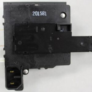 The Kirby 110523 power switch assembly is a genuine OEM on/off switch module used to control electrical power to the motor in Kirby upright vacuum cleaners. It includes built-in safety switch contacts that ensure the vacuum only operates when the correct components (like the hose or power nozzle) are properly attached.