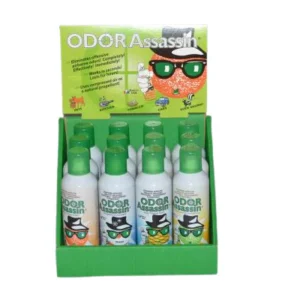 Odor Assassin 125707 12PK-8oz Cans 4 Scents Contains Orange Lemon Mountain Snow Juicy Tropical