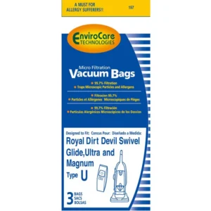 EnviroCare 157 Royal Microfiltration Vacuum Bags 3 Pack Fits Royal Type U