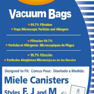 EnviroCare P205 Miele Allergen Vacuum Bags 5 Pack Fits Miele FJM canister models