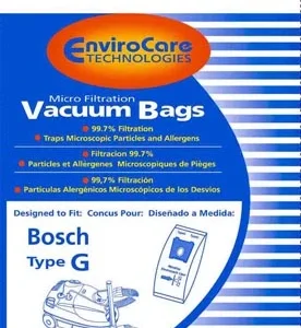 EnviroCare 206 Bosch Microfiltration Vacuum Bags 5 Pack Fits Bosch Type ST