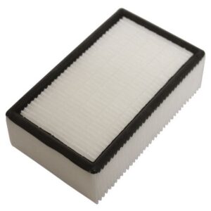 The 50169ER is a HEPA exhaust microfilter insert used in SEBO Mechanical 300 and 350 upright vacuum cleaners. It provides the final stage of filtration, trapping ultra-fine dust and allergens before air exits the machine to maintain clean exhaust air and strong overall performance.