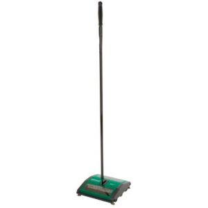 The BG21 Double Rubber Blade Sweeper is a light-duty, fast cleanup tool built for hard floors and low carpets. It’s best viewed as a “grab-and-go” sweeper for daily maintenance—not a replacement for a vacuum.