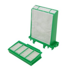 The SEBO 6696AM is a filter set for SEBO Airbelt K-series canister vacuums. It includes both a pre-motor microfilter and an exhaust filter to maintain strong suction and high-level S-Class filtration performance.