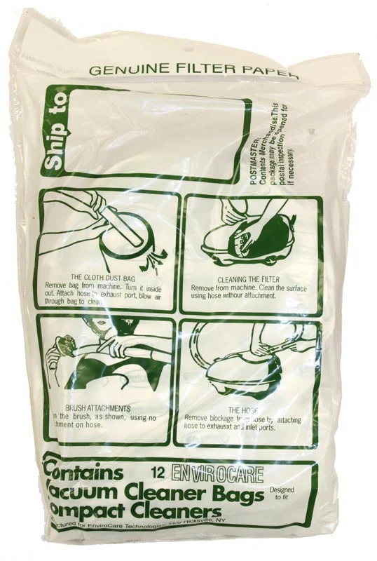 EnviroCare 738SEC Compact Vacuum Bags 12 Pack Fits Compact Type ST EnviroCare 738SEC Compact Vacuum Bags 12 Pack Fits Compact Type ST