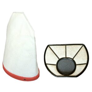 The SEBO 8191AM is a filter set used in SEBO Airbelt D-series canister vacuum cleaners. It includes both a motor protection (pre-motor) filter and an exhaust microfilter to maintain strong suction and high-level filtration performance.