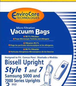 EnviroCare 840 Bissell Microfiltration Vacuum Bags 3 Pack Fits Bissell Style 7 and Style 9 uprights