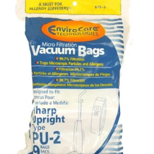 EnviroCare 844-9 Sharp Microfiltration Vacuum Bags 9 Pack Fits Sharp Type PU2