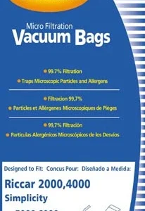 EnviroCare 845-12 Riccar Microfiltration Vacuum Bags 12 Pack Fits Riccar