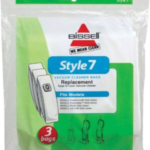 Bissell 32120, Bissell Style 7 bags, Bissell vacuum bags, Bissell HEPA bags, Style 7 vacuum bag replacement, Bissell 3 pack bags, Bissell vacuum cleaner bags, Bissell dust bags replacement, HEPA style vacuum bags Bissell, vacuum bag Bissell Style 7, Bissell replacement vacuum bags, Bissell filtration bags, Bissell vacuum supplies, upright vacuum bags Bissell, Bissell bagged vacuum accessories