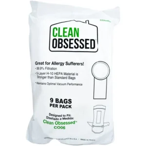 Clean Obsessed CP786, ProTeam vacuum bags, 6QT backpack vacuum bags, round paper vacuum bags 6 quart, Clean Obsessed vacuum bags 3 pack, ProTeam compatible bags, backpack vacuum replacement bags, HEPA vacuum bags CP786, commercial vacuum bags ProTeam style, round vacuum dust bags, backpack vac filter bags, Clean Obsessed vacuum parts, ProTeam 6 quart bags, vacuum cleaner backpack bags, replacement commercial vacuum bags