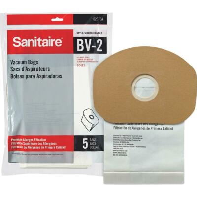Sanitaire 62370A HEPA Vacuum Bags Fits BV-2 Paper Bags 5/Pk 5 Pack nitaire 62370A, Sanitaire BV-2 vacuum bags, Sanitaire HEPA bags, SC412 vacuum bags, Sanitaire backpack vacuum bags, 62370A bags 5 pack, Sanitaire replacement dust bags, commercial vacuum bags Sanitaire, vacuum cleaner bags BV-2 style, Sanitaire SC412A bags, HEPA style vacuum bags 62370, Sanitaire filter bags, backpack vacuum replacement bags, Sanitaire vacuum supplies, disposable vacuum bags 5 pack