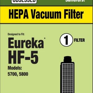Clean Obsessed CF445, Eureka HF-5 filter, Sanitaire HF-5 HEPA filter, LightSpeed vacuum filter, CF445 vacuum filter, Eureka HEPA filter replacement, Sanitaire LightSpeed filter, HF5 vacuum filter replacement.