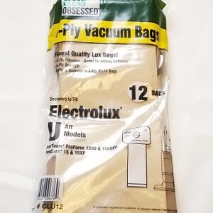 Clean Obsessed CLU12, Lux upright vacuum bags, HEPA vacuum bags CLU12, Clean Obsessed vacuum bags 12 pack, Lux vacuum replacement bags, upright vacuum paper bags Lux, Clean Obsessed dust bags, vacuum cleaner bags Lux upright, HEPA style vacuum bags Lux, Clean Obsessed vacuum parts, replacement dust bags Lux vacuum, commercial vacuum bags Lux compatible, vacuum bag 12 pack CLU12, Lux filter bags, Clean Obsessed bagged vacuum accessories