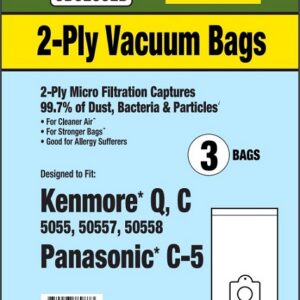 Clean Obsessed CP413, Kenmore Type C bags, Kenmore 5055 vacuum bags, Kenmore 50558 vacuum bags, HEPA vacuum bags CP413, Kenmore micro paper bags, Kenmore canister vacuum bags, Clean Obsessed vacuum bags 3 pack, replacement dust bags Kenmore Type C, vacuum cleaner bags Kenmore 5055, Kenmore Q/C vacuum bags, Clean Obsessed vacuum parts, micro filtration vacuum bags Kenmore, CP413 replacement bags, Kenmore HEPA style bags