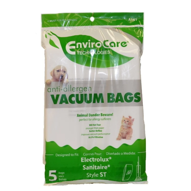 EnviroCare A161 Sanitaire Allergen Vacuum Bags 5 Pack Fits Sanitaire Type MM EnviroCare A161 Sanitaire Allergen Vacuum Bags 5 Pack Fits Sanitaire Type MM