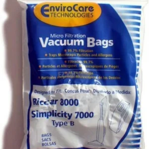 EnviroCare 846 Riccar Microfiltration Vacuum Bags 6 Pack Fits Riccar