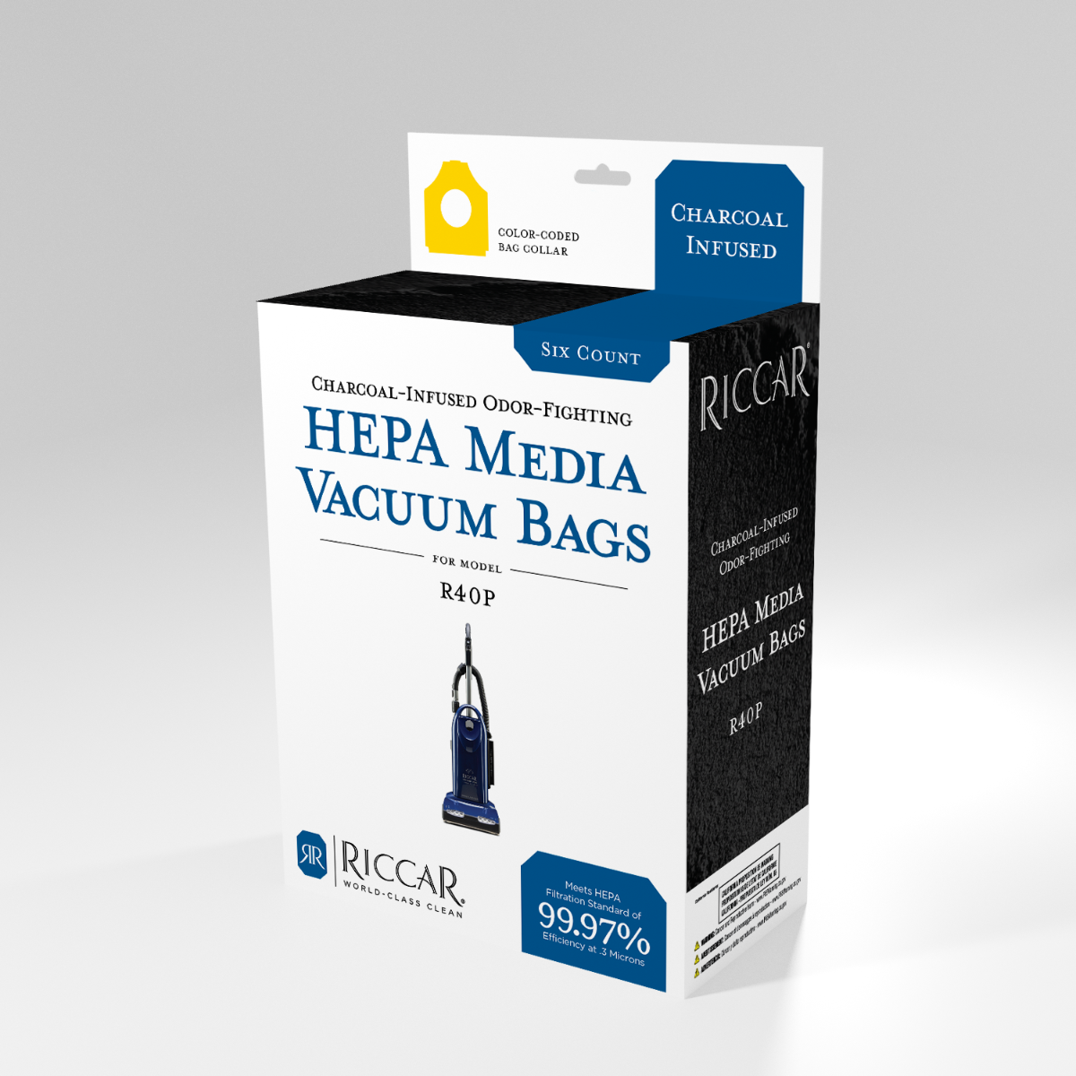 Riccar Bag RPHC-6 R40 R40P Charcoal HEPA 6 Pack Riccar Bag RPHC-6 R40 R40P Charcoal HEPA 6 Pack
