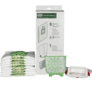 SEBO 8334AM E Series Models Service Box Vacuum Bags 8 Bags Plus Filters