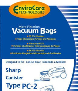 EnviroCare 843 Sharp Microfiltration Vacuum Bags 5 Pack Fits EC6311