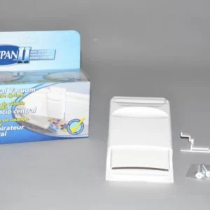White Vac Pan 2 Baseboard Mount CV Inlet 06-0676-03