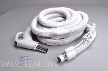 Plastiflex 06-1133-21 30 Ft Central Vacuum Electric Hose Dual Switch Pigtail Gas Grip Plastiflex 06-1133-21 30 Ft Central Vacuum Electric Hose Dual Switch Pigtail Gas Grip