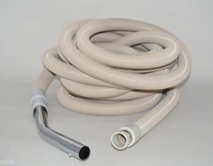 06-1195-07 30 Ft White Central Vacuum Hose with Button